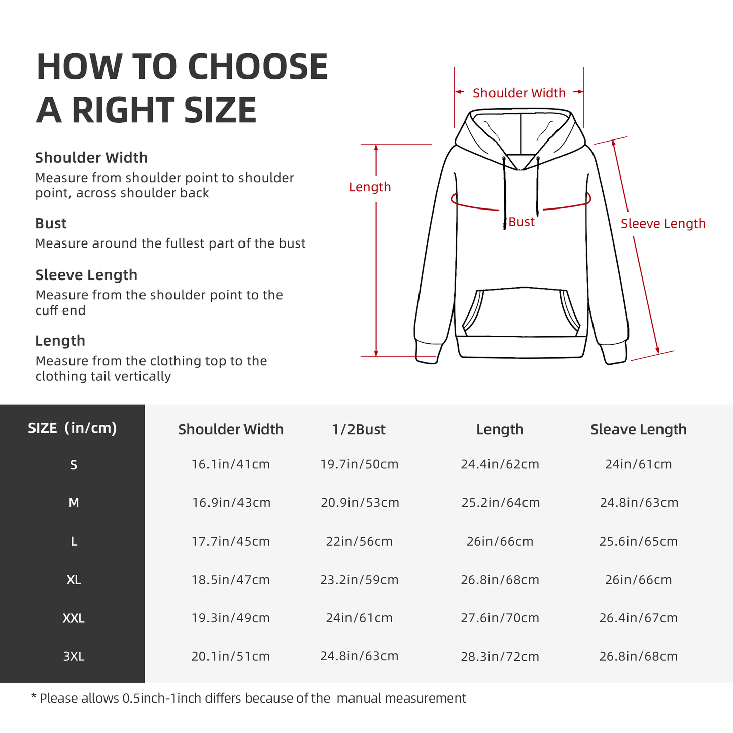 260g Women's Polyester Cotton Hooded Pocket Sweatshirt - Hot Stroke (Shipped in the United States)